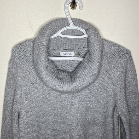 Calvin Klein cowlneck tunic sweater with ombre golden thread pattern size M - Picture 4 of 12